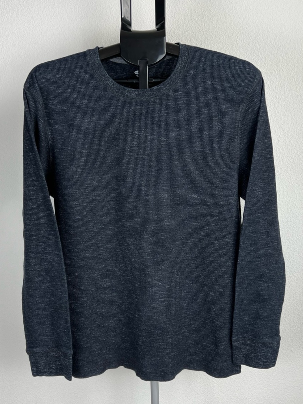 Old Navy Thermal Shirt Mens L Gray Waffle Knit Long Sleeve Basic Casual